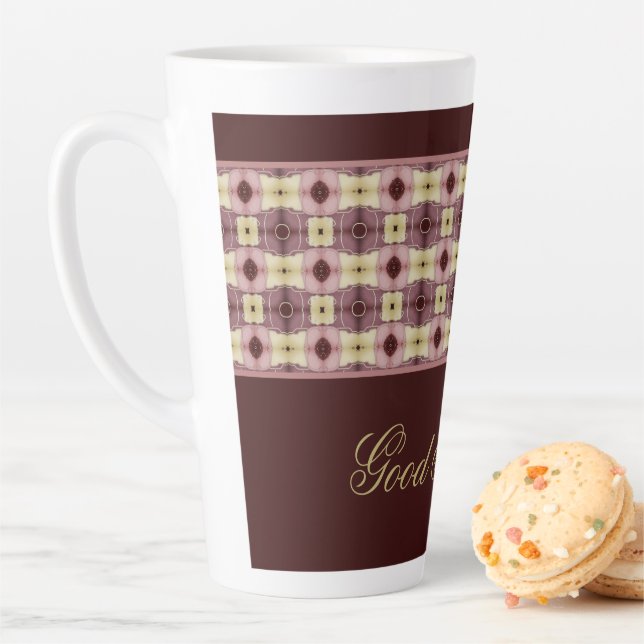 Burgunder und rosa Muster Milchtasse (Beispiel)