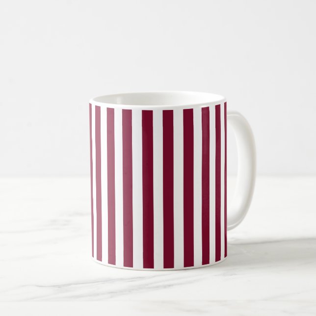 Burgunder und weiße Süßspeisen Kaffeetasse (VorderseiteRechts)