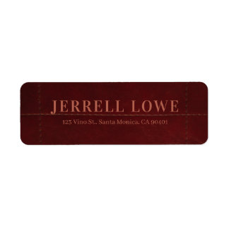 Burgunder-Wein-Farbton Vintage-Leder personalisier
