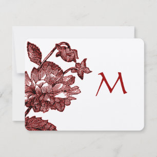 Burgunder-Wein-Rosé-Hochzeits-Einladungen RSVP Karte