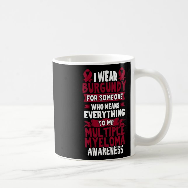 Burgunderband - Blutkrebsbewusstsein  Kaffeetasse (Rechts)