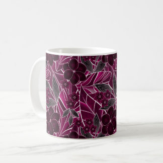 Burgunderblumen. Kaffeetasse
