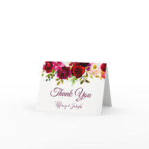 Burgunderdanken elegante Blumengarten-Hochzeit