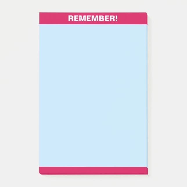 Burgunderkopf auf hellblauer Erinnerungsnotiz Post-it Klebezettel (Vorderseite)