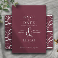 Burgunderrot | Romantische Maroon Vintage-Typograf
