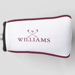 Burgunderrote personalisierte Golfschläger mit Nam Golf Headcover