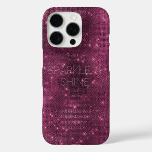 Burgunderroter Glitzer Chic Glamour Funkeln iPhone 16 Pro Hülle