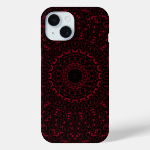 Burgunderroter Mandala mit ornamentaler Symmetrie Case-Mate iPhone Hülle