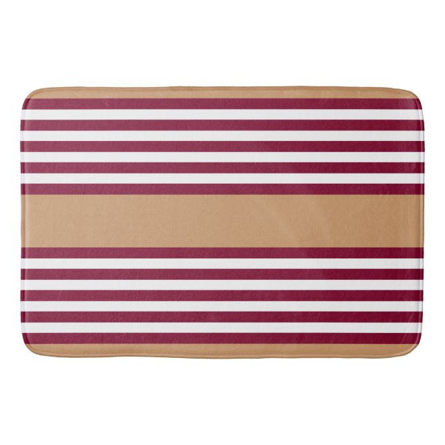 Burgundred five stripes pattern badematte (Vorderseite)