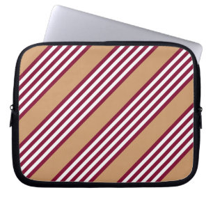 Burgundred five stripes pattern laptopschutzhülle