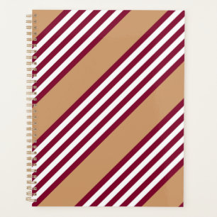 Burgundred five stripes pattern planer