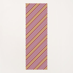 Burgundred five stripes pattern yogamatte