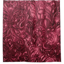 Burgundy Abstract Design Duschvorhang
