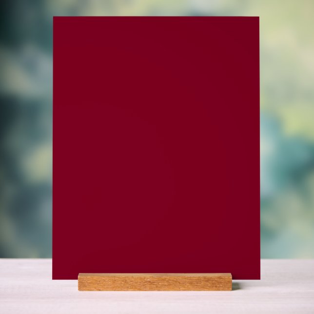 Burgundy Acrylschild (Neutral)
