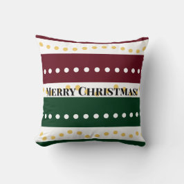 Burgundy and Emerald Golden Polka Dots Christmas  Kissen