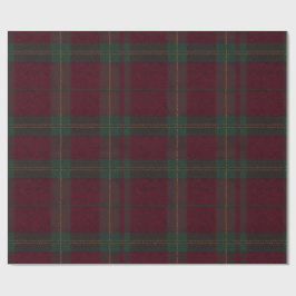 Burgundy and Green Plaid Tartan Gift Wrap Geschenkpapier