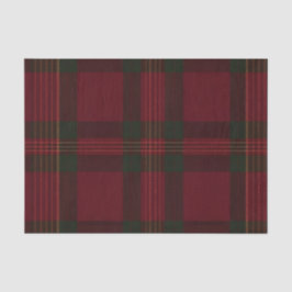 Burgundy and Green Plaid Tissue Paper Seidenpapier