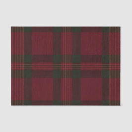 Burgundy and Green Plaid Tissue Paper Seidenpapier