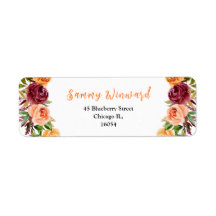 Burgundy and Orange and Foliage Bridal Shower