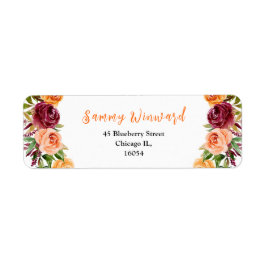 Burgundy and Orange and Foliage Bridal Shower