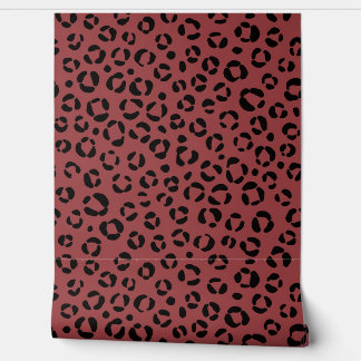 Burgundy Animal Print Tapete