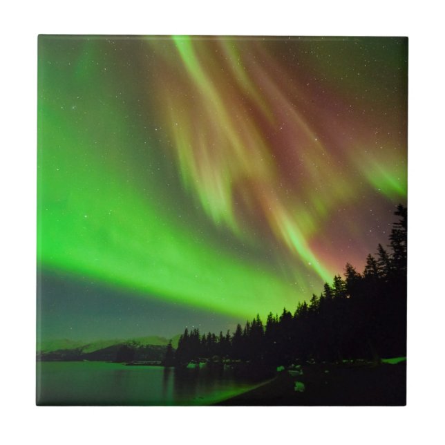 Burgundy Aurora Fliese (Vorderseite)