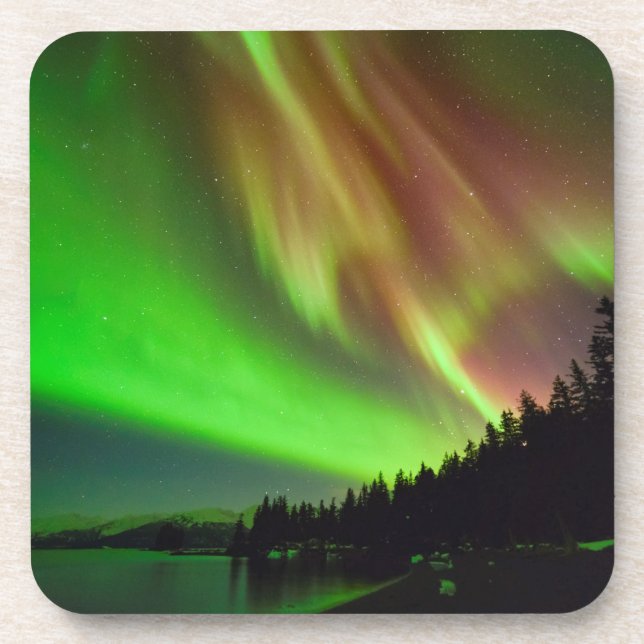 Burgundy Aurora Getränkeuntersetzer (Vorderseite)