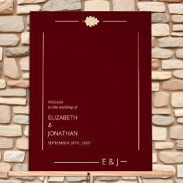 Burgundy Autumn Wedding Acrylschild