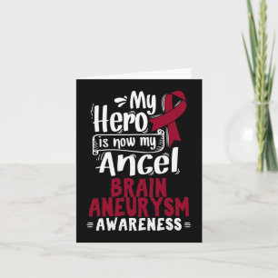 Burgundy Awareness Ribbon Brain Aneurysm Karte