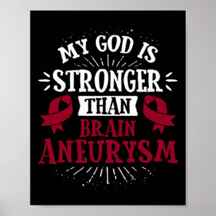 Burgundy Awareness Ribbon - Gehirnaneurysm Poster