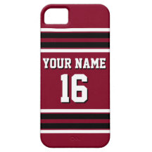 Burgundy Black Team Jersey Name