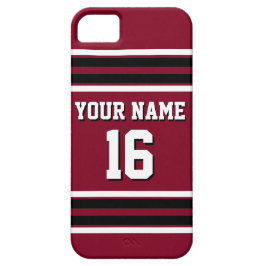 Burgundy Black Team Jersey Name Case-Mate iPhone Hülle