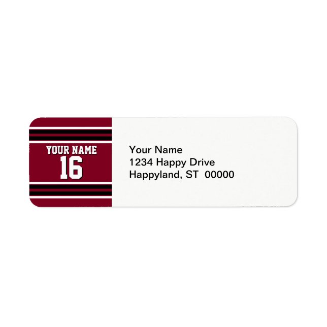 Burgundy Black Wht Team Jersey Name (Vorne)