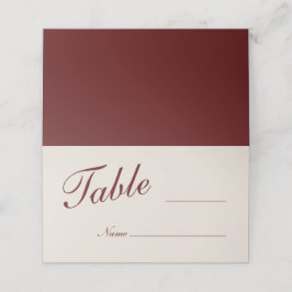 Burgundy Blank Wedding Place Cards Platzkarte