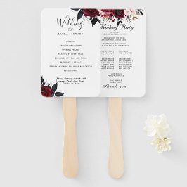 Burgundy Bliss: Elegantes Blumenmuster in Win Fächer