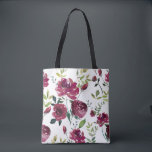 Burgundy-Blume | Blumenmuster<br><div class="desc">Feminine und elegante Aquarelltasche mit Blumenmotiven aus Bordeaux. Dieses Design ist in anderen Produkten erhältlich.</div>