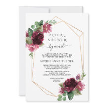 Burgundy Blume Virtual Brautparty by Mail