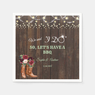 Burgundy Blush Floral Cowboy Stiefel nach meiner G Serviette