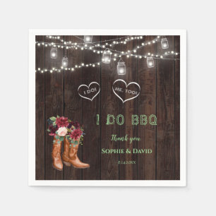 Burgundy Blush Floral Cowboy Stiefel nach meiner G Serviette