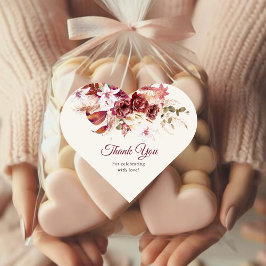 Burgundy & Blush Floral Wedding Sticker Sheet