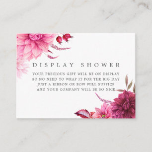 Burgundy & Blush Herbstdusche Windelwindeln Begleitkarte