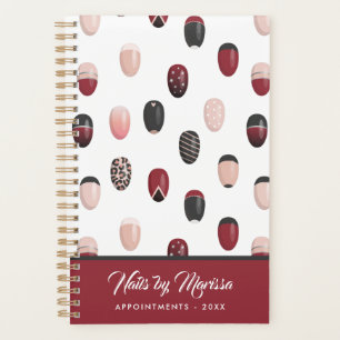 Burgundy Blush Nail Technician Ernennung Planer
