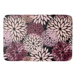 Burgundy Blush Pink Blume Badematte