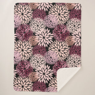 Burgundy Blush Pink Blume Sherpadecke