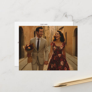 Burgundy Blush Vielen Dank Postkarte