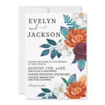 Burgundy Boho Floral Foto Hochzeit im Herbst