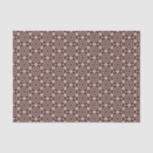 Burgundy Bold Lace on Taupe Modern Prairie Folk Seidenpapier