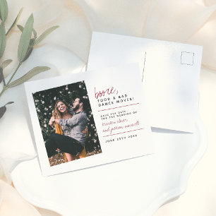 Burgundy Booze Food & Bad Dance Moves Postkarte