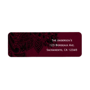 Burgundy Bordeaux Black Vintag Lace Wedding