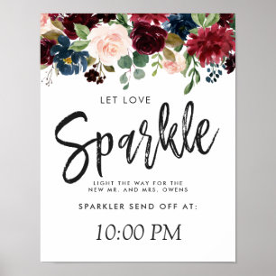 Burgundy Bouquet   Gelassen Liebe Sparkle Poster